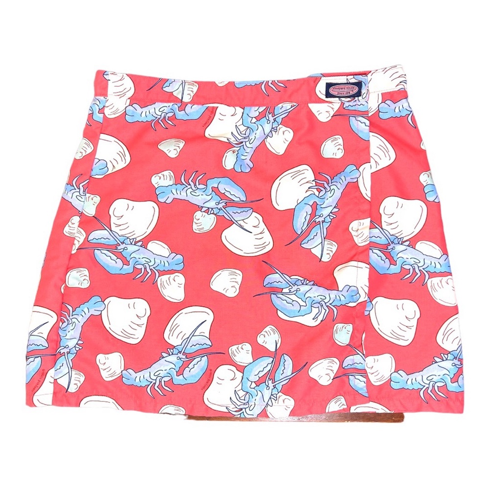 Vineyard Vines coral purple blue green white lobster clam rip skirt swIm XS